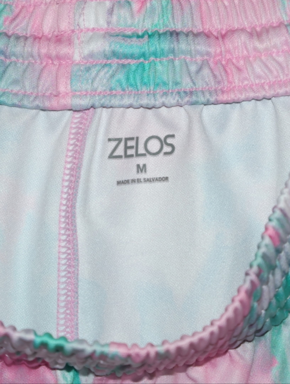 ZELOS Marbled Pastel Running & Performance Shorts-Pink & Mint Green. - Picture 4 of 5